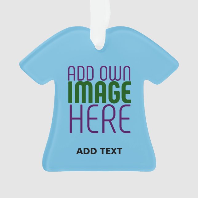 MODERNES EDITABLE SWAG SKY BLAUE BILD TEMPLATE ORNAMENT (Vorderseite)