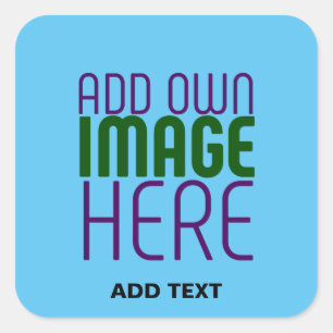 MODERNES EDITABLE SWAG SKY BLAUE BILD TEMPLATE QUADRATISCHER AUFKLEBER