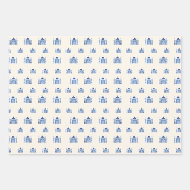 Modernes Eid Mubarak Geschenkpapier (Vorderseite)