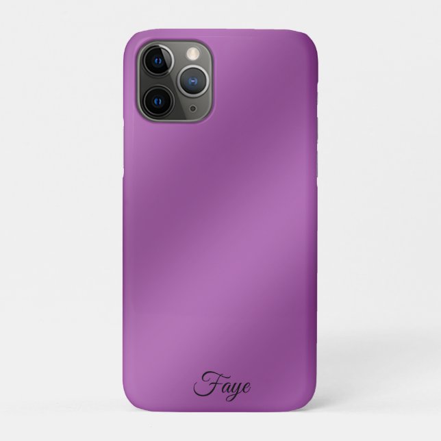 Modernes, einfach lila Wellenmuster Case-Mate iPhone Hülle (Rückseite)