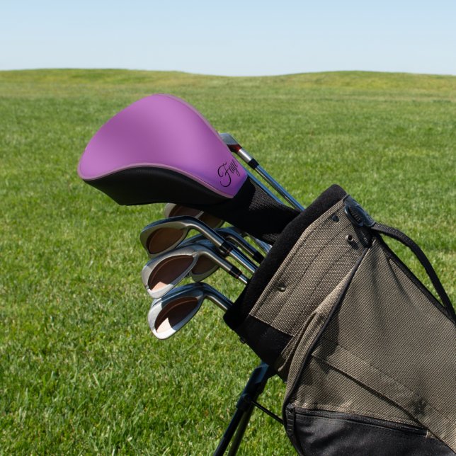 Modernes, einfach lila Wellenmuster Golf Headcover (In SItu)