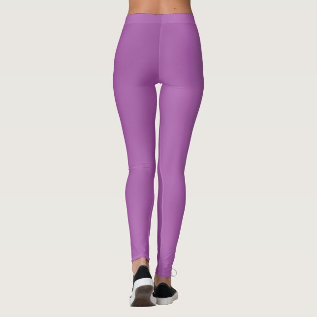 Modernes, einfach lila Wellenmuster Leggings (Rückseite)