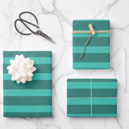 Modernes, einfaches 2-Tone-Streifen geometrisches  Geschenkpapier Set