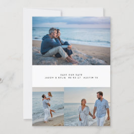 modernes einfaches 4-Collage-Foto Save The Date