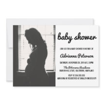 Modernes, einfaches Baby-Dusche-Foto