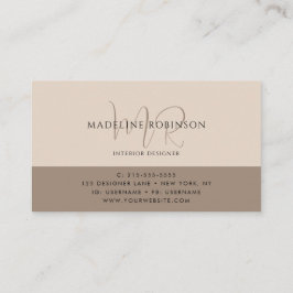 Modernes, einfaches Beruflich Brown Visitenkarte