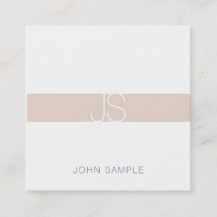 Modernes Einfaches Beruflich Elegantes Mit Monogra Quadratische Visitenkarte