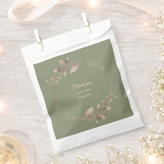 Modernes, einfaches botanisches, elegantes Salbei- Geschenktütchen (Ausgeschnitten)
