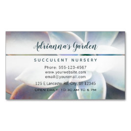 Modernes einfaches botanisches saftiges magnetische visitenkarte