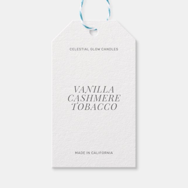 Modernes, einfaches Branding Geschenkanhänger (Vorderseite)