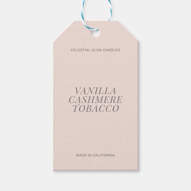 Modernes, einfaches Branding Geschenkanhänger (Vorderseite)