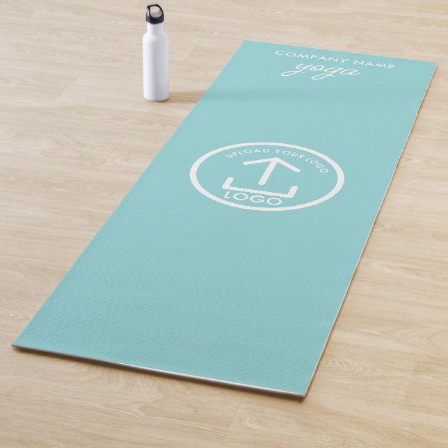 Modernes, einfaches Business-Logo mit Aquamarinem  Yogamatte (Beispiel)