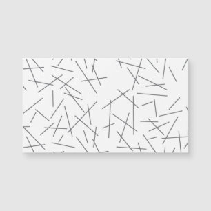 Modernes, einfaches, chaotisches grafisches Zeilen Magnetkarte
