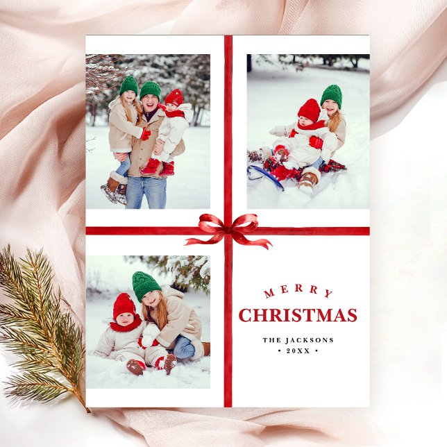 Modernes einfaches Collage Frohe Weihnachten  (Von Creator hochgeladen)