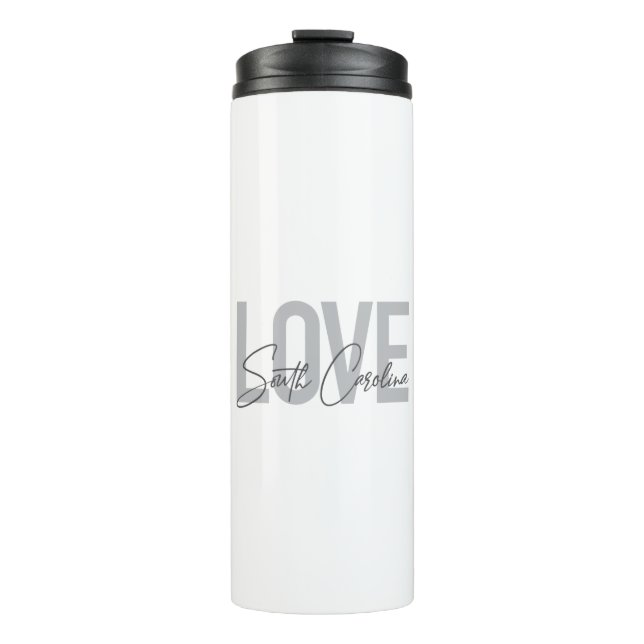 Modernes, einfaches, cooles Design Liebe South Car Thermosbecher (Vorderseite)