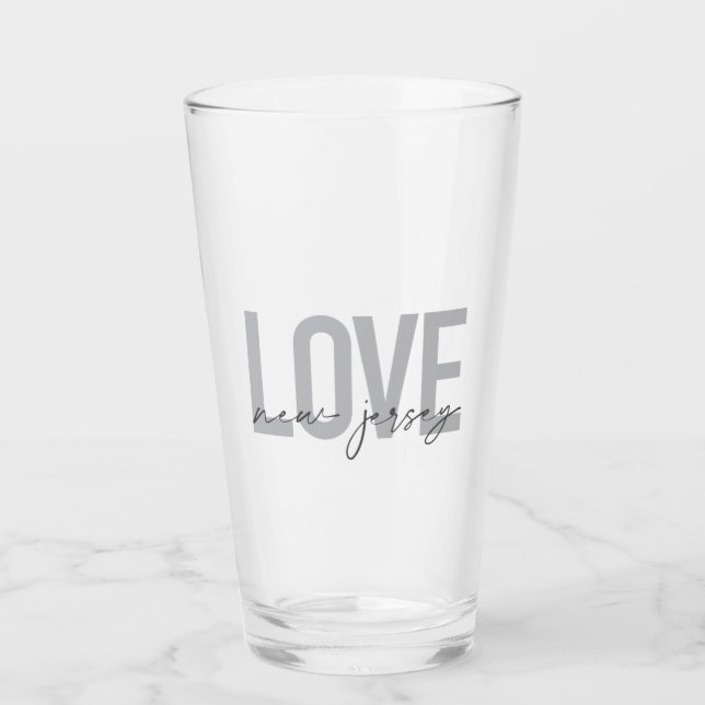 Modernes, einfaches, cooles, urbanes Design Liebe  Glas (Vorderseite)
