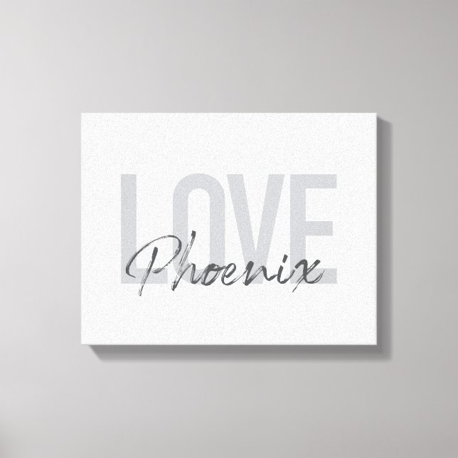 Modernes, einfaches, cooles, urbanes Design Liebe  Leinwanddruck (Vorderseite)