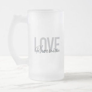Modernes, einfaches, cooles, urbanes Design Liebe Mattglas Bierglas