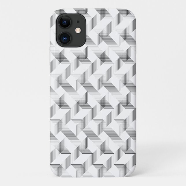 Modernes, einfaches, cooles urbanes Zickzack-Muste Case-Mate iPhone Hülle (Rückseite)