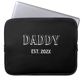 Modernes, einfaches Daddy Est Year Bold Typografy  Laptopschutzhülle