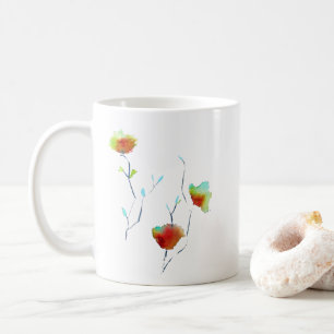 Modernes, einfaches Design abstrakter Blume Kaffeetasse