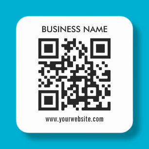 Modernes, einfaches Design   Laden Sie einfach Ihr Quadratischer Aufkleber