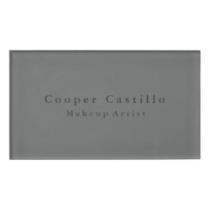 Modernes Einfaches Dim Grau Beruflich Namenschild