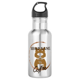 Modernes einfaches Dog Café Coffee Shop Edelstahlflasche
