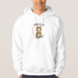 Modernes einfaches Dog Café Coffee Shop Hoodie