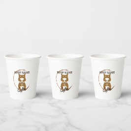 Modernes einfaches Dog Café Coffee Shop Pappbecher