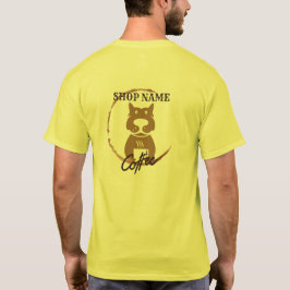 Modernes einfaches Dog Café Coffee Shop T-Shirt
