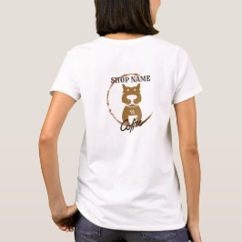 Modernes einfaches Dog Café Coffee Shop T-Shirt