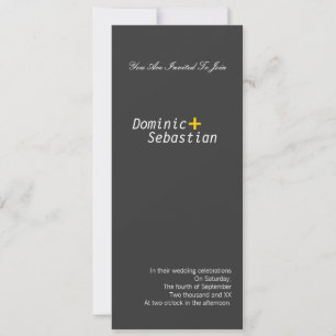 Modernes, einfaches Elegance Gay Einladung