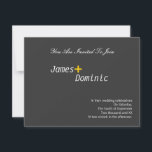 Modernes, einfaches Elegance Gay Einladung<br><div class="desc">Moderne,  aber schlicht elegante schwule / lesbische Hochzeitseinladungen.. graue,  gelbe und weiße,  individuelle Hochzeitsfeiern ...  fügen Sie Ihren eigenen Text hinzu .. auch in anderen Größen im Geschäft. ...  Gay Pride Hochzeit / zivile Zeremonie Einladungen von Ricaso</div>