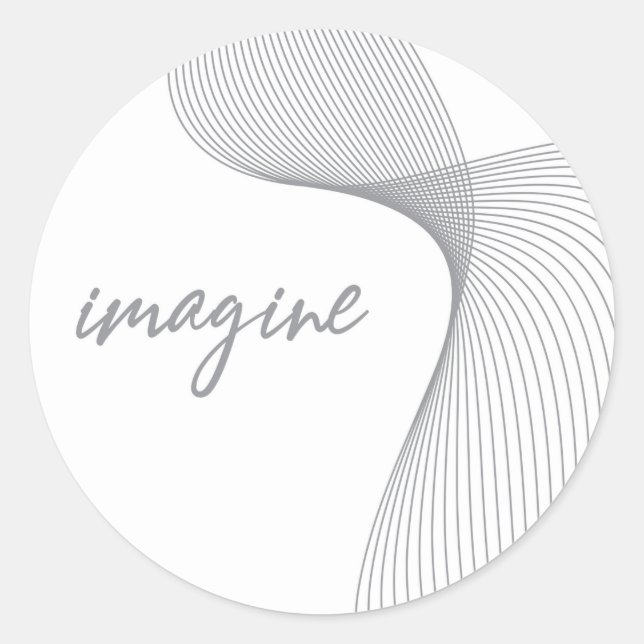 Modernes, einfaches, elegantes Grafikdesign von Im Runder Aufkleber (Vorderseite)