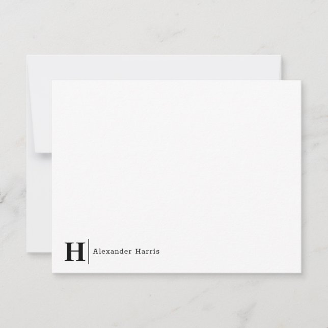 Modernes, einfaches, elegantes Typografy Business  Mitteilungskarte (Vorderseite)