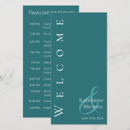 Modernes einfaches Emerald Green Wedding Programm 