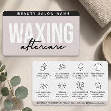 Modernes einfaches Entfernen der Aftercare Card-Ha