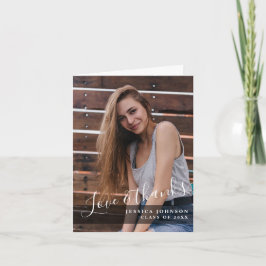 Modernes, einfaches FOTO für Minimalistischen Absc Dankeskarte