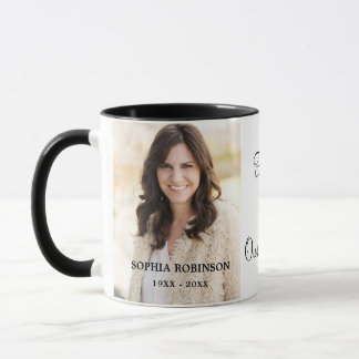 Modernes Einfaches Foto-Memorial-Kaffee Tasse