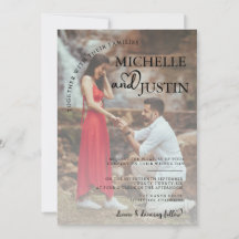 Modernes, einfaches Foto Minimalistisch Hochzeit