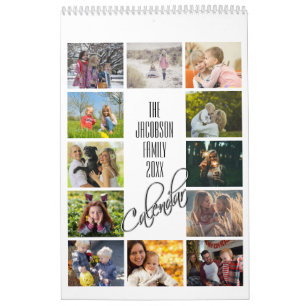 Modernes einfaches Foto mit 12 Monaten Laufzeit Kalender