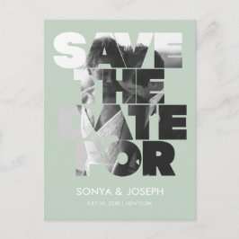 Modernes, einfaches Foto Save the Date Einladung Postkarte
