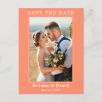 Modernes einfaches Foto Save the Date Korallenriff