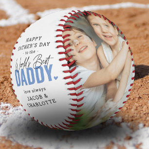 Modernes einfaches Foto "Worlds Best Daddy" Keepak Baseball