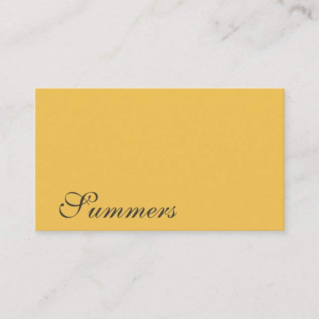 Modernes einfaches Gold Black Visitenkarte (Vorderseite)