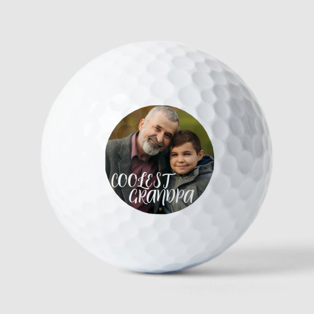 Modernes Einfaches Golfer Großvater Cooles Sportge Golfball (Vorderseite)