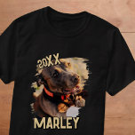 Modernes, einfaches Grunge Foto T-Shirt<br><div class="desc">Dieses einfache und klassische Design besteht aus Serifentypografie und fügt ein individuelles Foto Ihres Haustieres hinzu.</div>