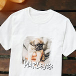 Modernes, einfaches Grunge Foto T-Shirt<br><div class="desc">Dieses einfache und klassische Design besteht aus Serifentypografie und fügt ein individuelles Foto Ihres Haustieres hinzu.</div>