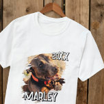 Modernes, einfaches Grunge Foto T-Shirt<br><div class="desc">Dieses einfache und klassische Design besteht aus Serifentypografie und fügt ein individuelles Foto Ihres Haustieres hinzu.</div>